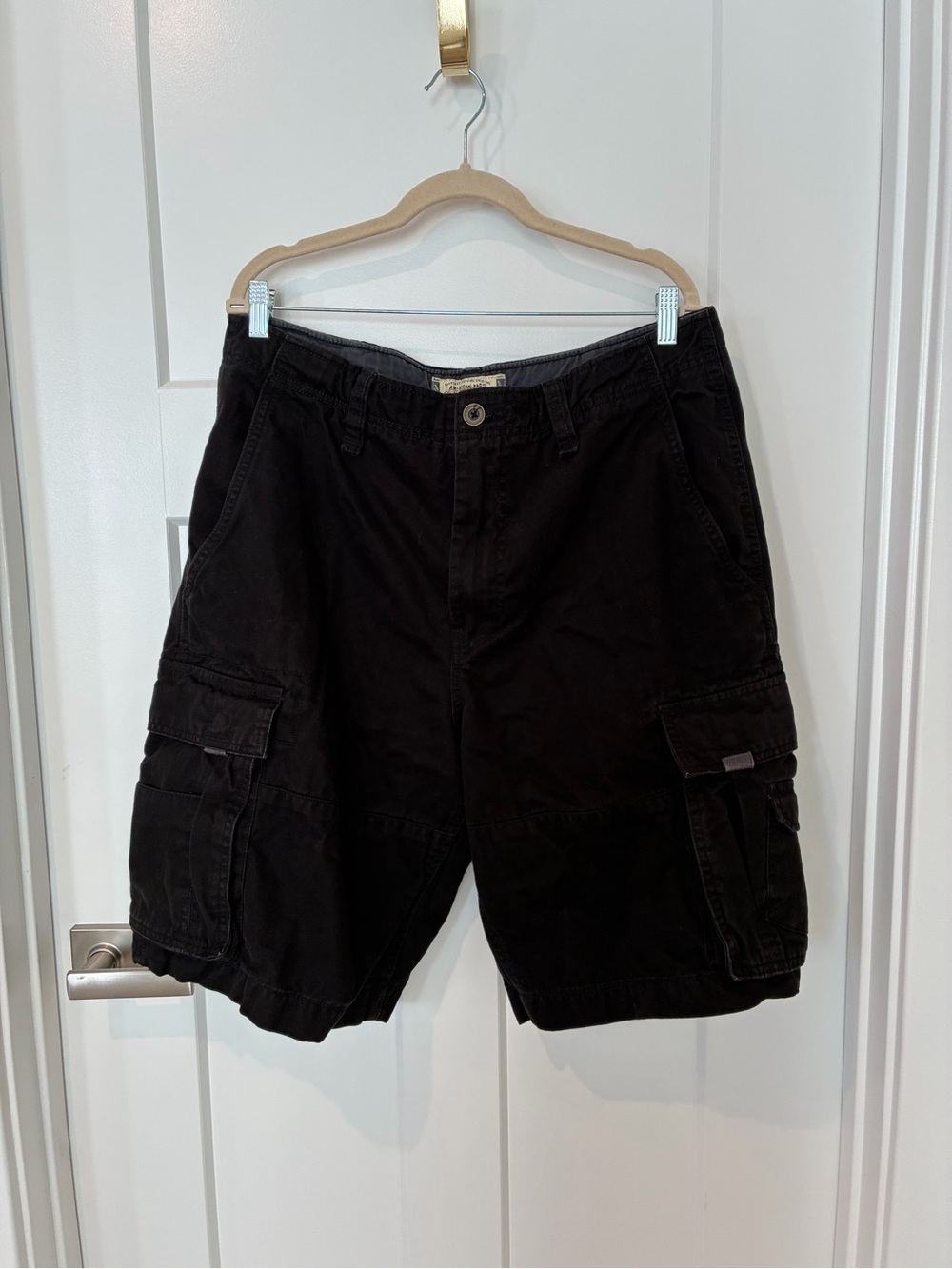 American Rag Black Men's Cargo Shorts with Multi-Pocket Design
